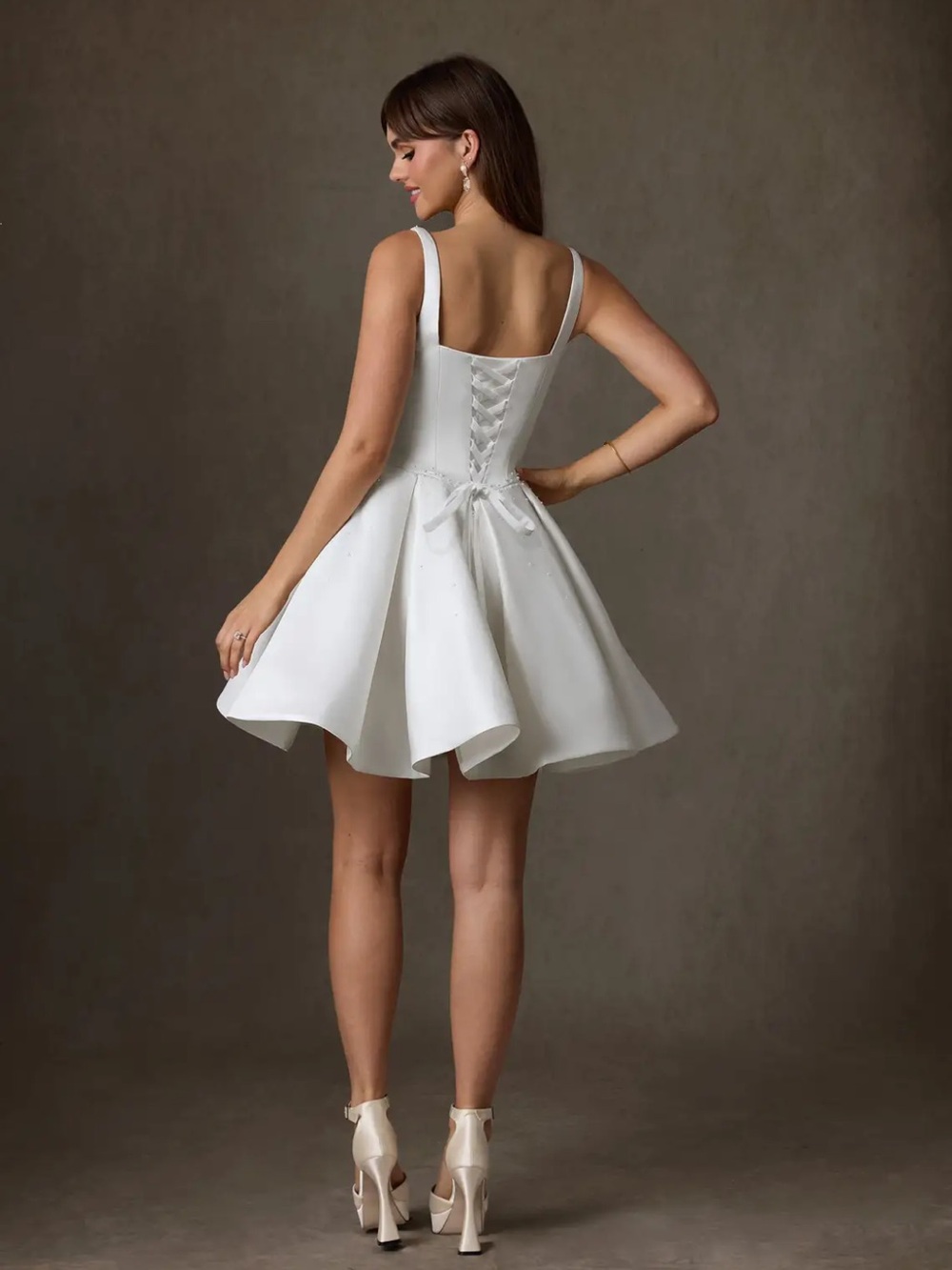 🆕 Azazie Zelina Pearl Mini Dress - Picture 6 of 14